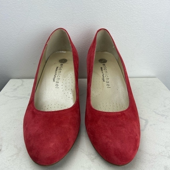 Eric Michael Abby Block Heel Suede Heels - Picture 6 of 12